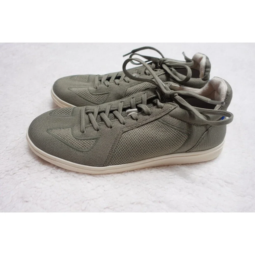 Rothy's Mens Size 9 Olive Green Cotton Casual Knit Low Top Lace Up Sneaker Shoes